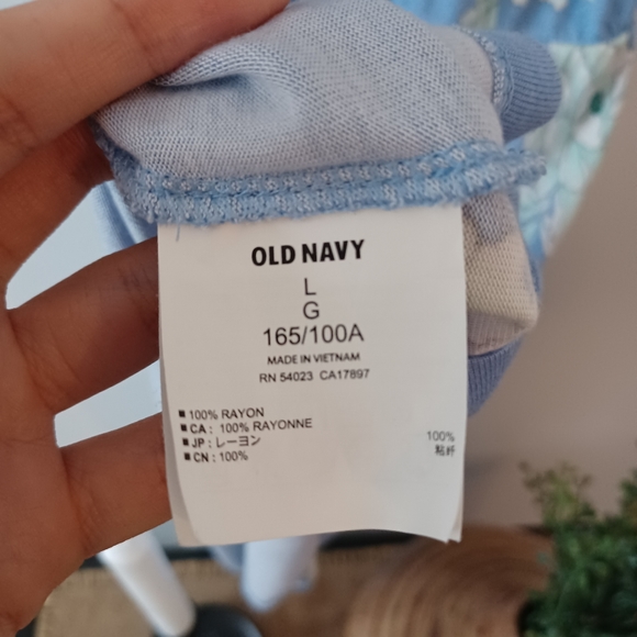 ⚡SALE⚡Light Blue & White Floral Knee Length Halter Neck Dress from Old Navy - Picture 8 of 11